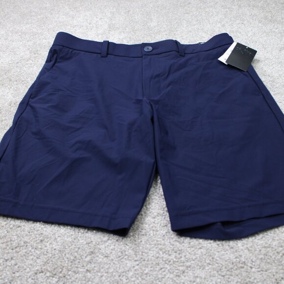 Callaway Shorts NWT Mens 33 Blue Opti-Dri Golf Stretch 9" inseam Flat Front - Picture 2 of 12